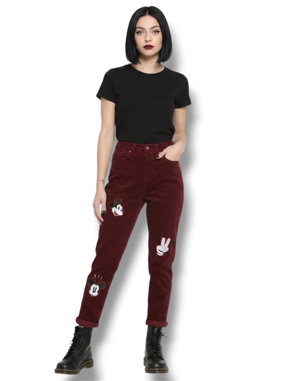 Disney’s Mickey Mouse Embroidered Mom Pants